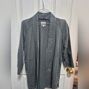 Wilfred Free Utilitarian 100% cotton blazer. Size deceiving, says XXS Fits M/L.